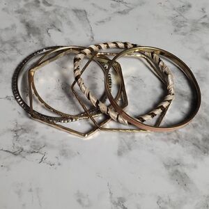 Pink and Faux Diamond Bangles/Bracelets